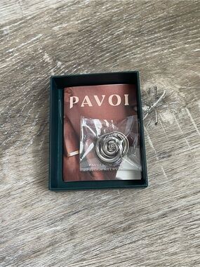 PAVOI Silver Spiral Rose Statement earrings Jewelry Piece